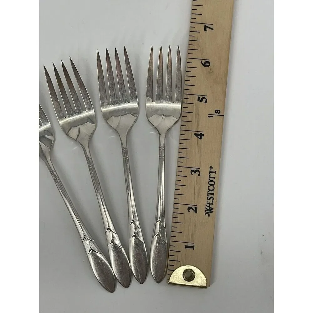 Oneida Community Lady Hamilton 1932 Salad Forks 6 1/4” Silver-plated Set Of 4
